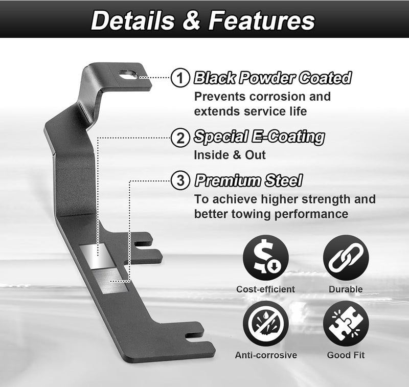ROMELACK Hood Mount Brackets Ditch Light Pods Bracket Compatible with Chevy Silverado Fit GMC Sierra 1500 2014-2018 (No Drilling) - Image 3